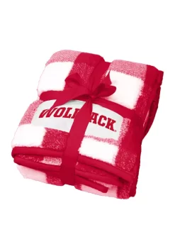 Logo NCAA NC State Wolfpack Buffalo Check Blanket