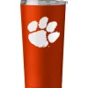 Logo NCAA Clemson Tigers 20 Ounce Flipside Powder Coat Tumbler -Cheap Outdoor Store Belk 146