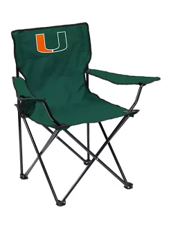 Logo NCAA Miami Hurricanes 20.5 Inch x 32 Inch x 32 Inch Quad Chair