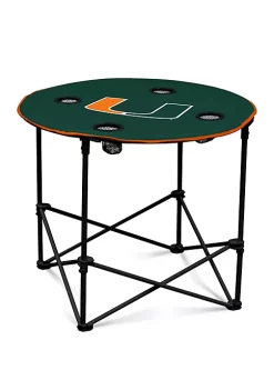 Logo NCAA Miami Hurricanes 30 Inch x 30 Inch x 24 Inch Round Table