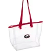 Logo University of Georgia Bulldog Clear Stadium Tote -Cheap Outdoor Store Belk 228