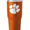 Logo NCAA Clemson Tigers 30 Ounce Flipside Powder Coat Tumbler -Cheap Outdoor Store Belk 70